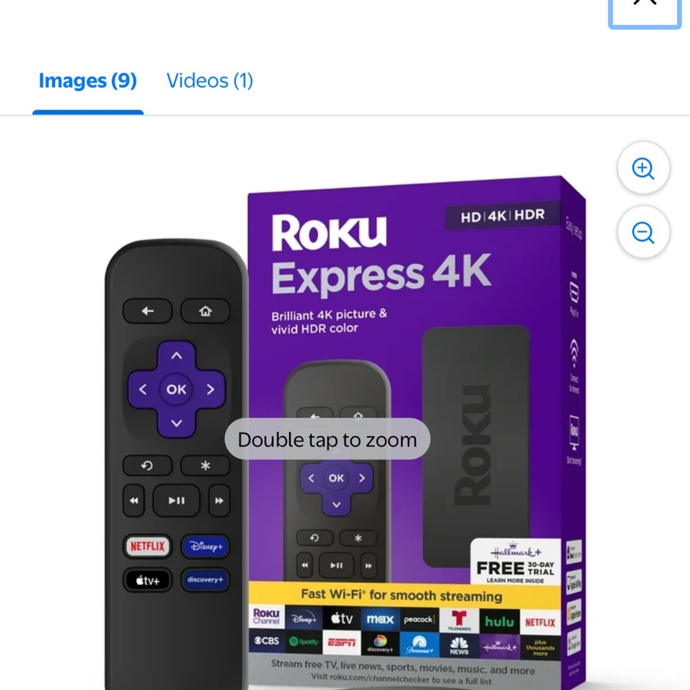 Roku Remote with Black and Purple Design